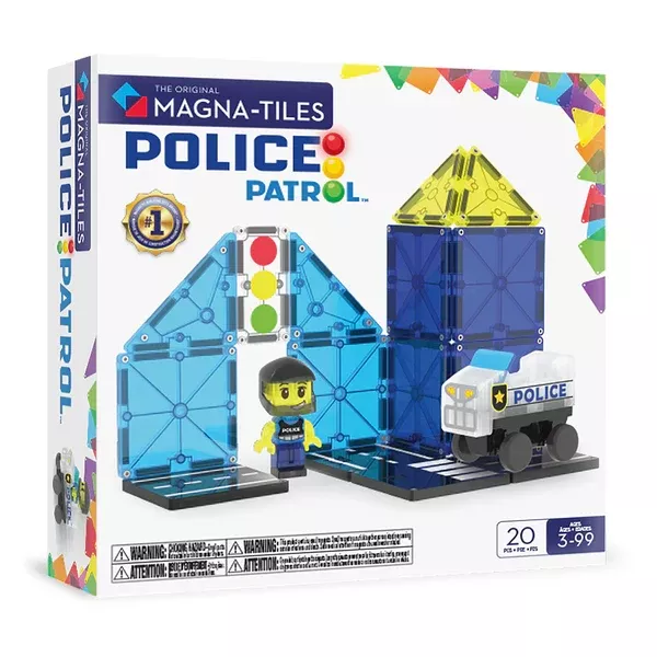 20pc Magna Tiles Police Patrol
