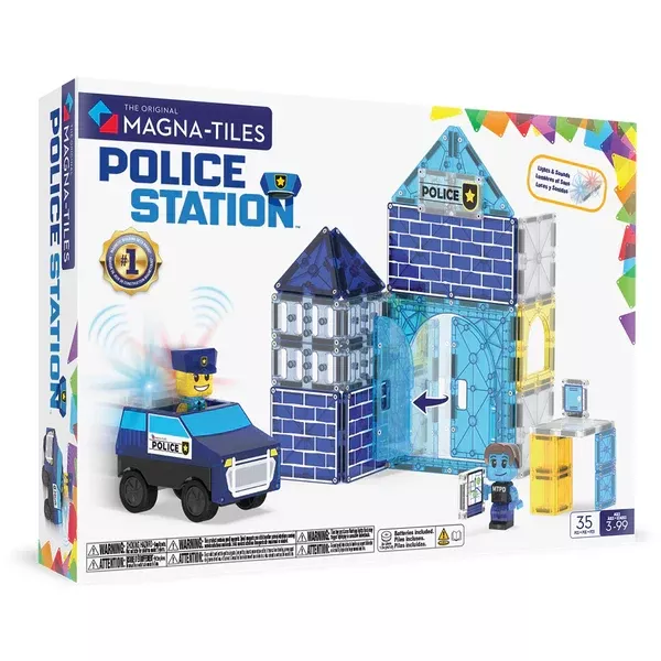 35pc Magna Tiles Police Station