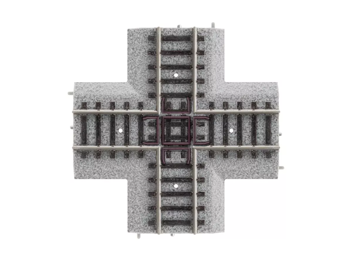 90 Degree Crossing HO Scale Code 83 Roadbed Track