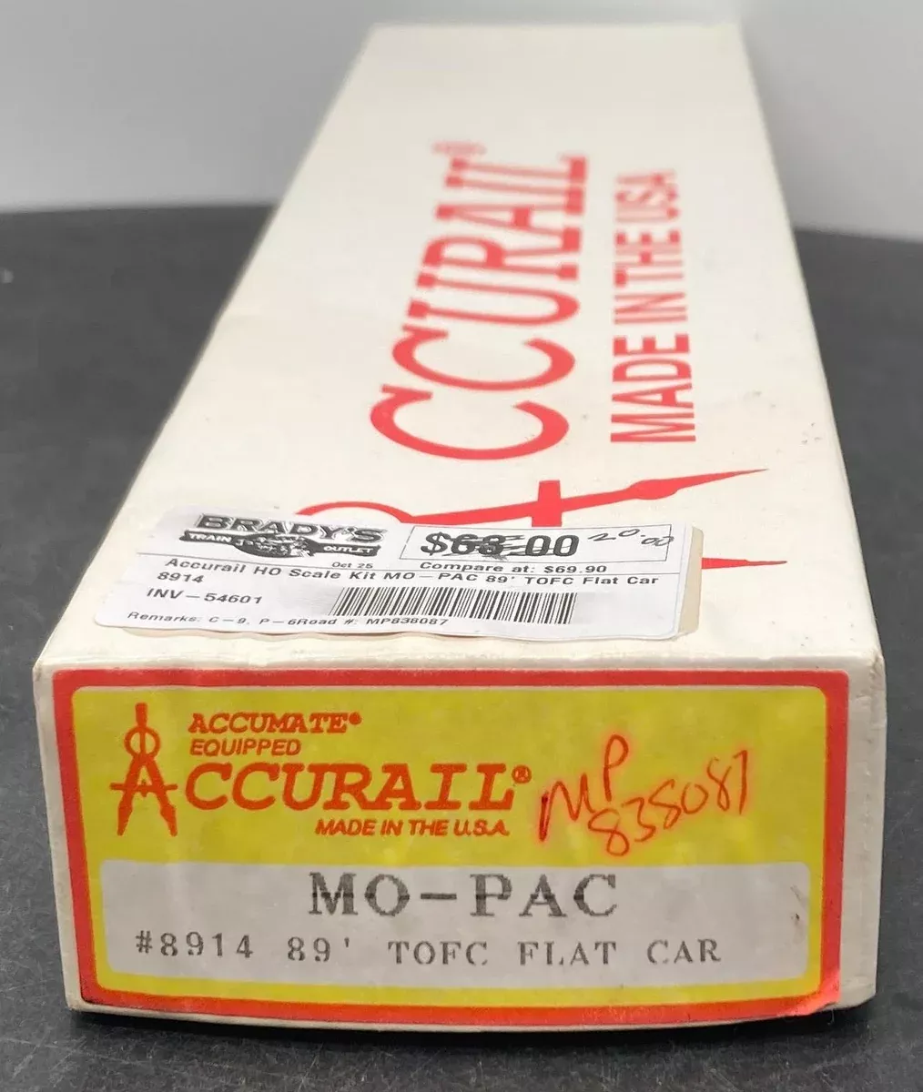 Accurail HO Scale Kit MO-PAC 89' TOFC Flat Car NEW Damaged Box