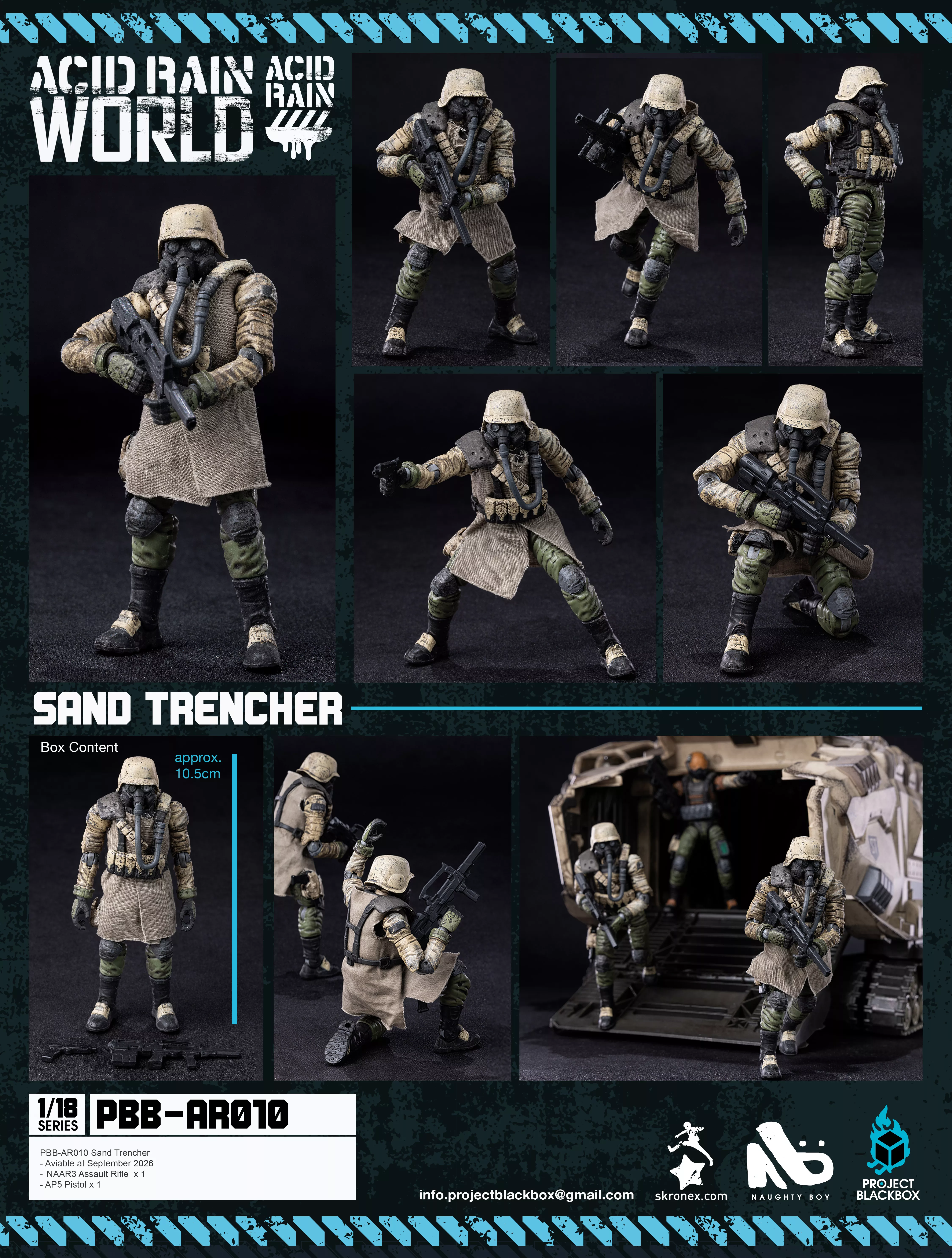 Acid Rain x Project Black Box 1/18 Scale Figure - PBB-AR0101 Sand Trencher