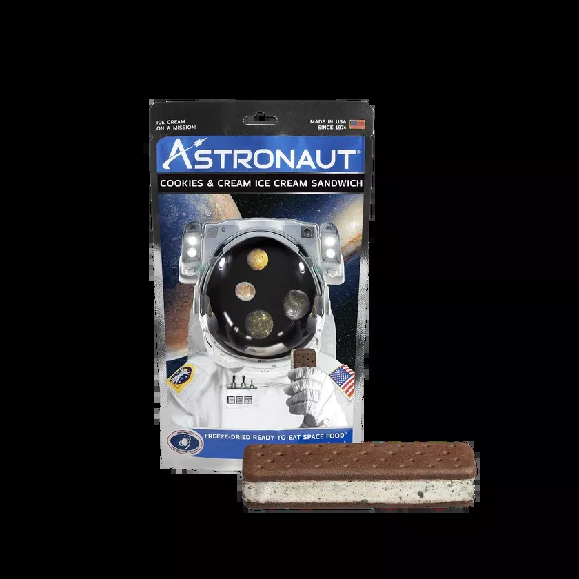 Astronaut Ice Cream - Cookies and Cream Ice Cream Sandwich