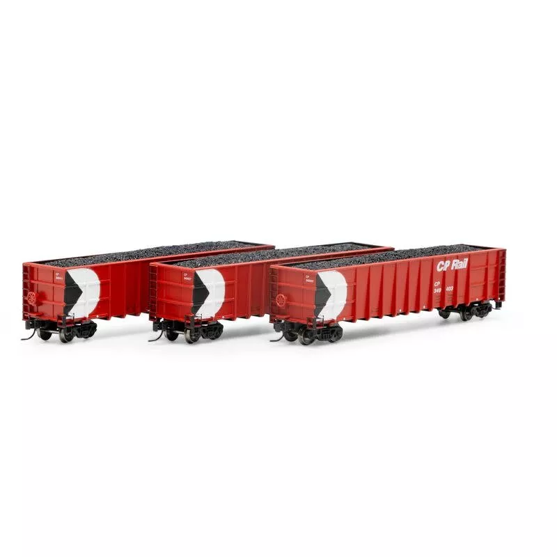 Athearn 3880 N Thrall High Side Gondola w/ Load CPR 1 - 3 Pack