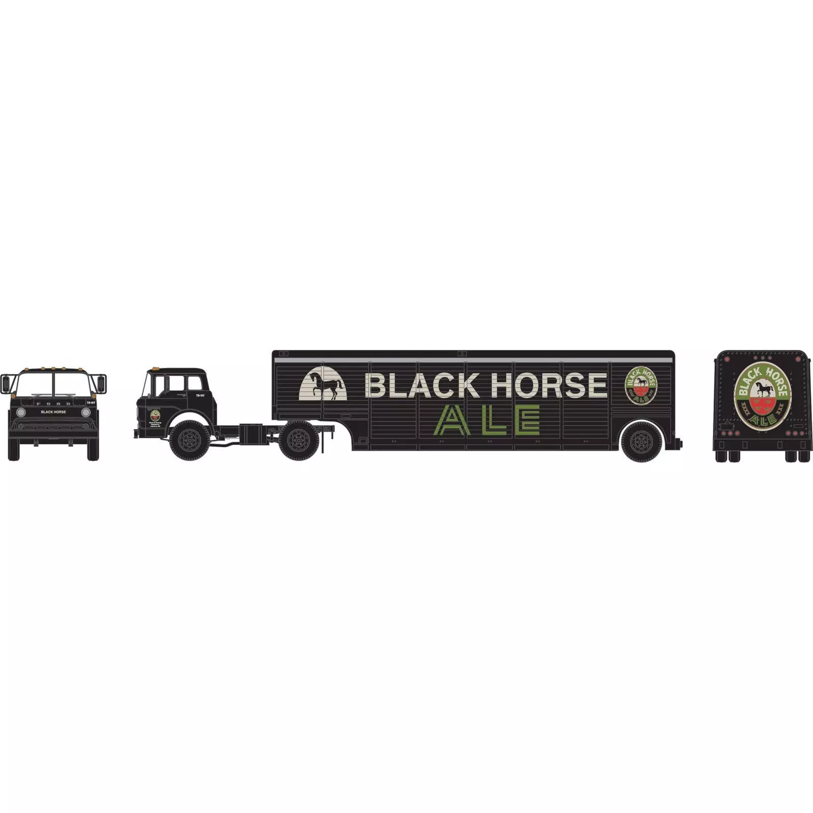 Athearn 91981 HO RTR Beverage Truck, Black Horse Ale