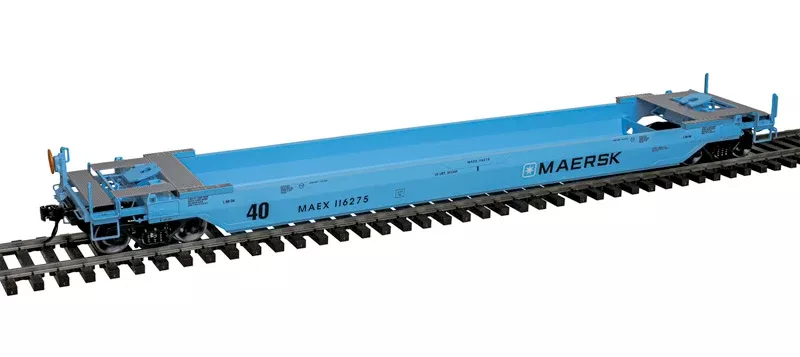Atlas 3001696-2 MAERSK 40' Rebuilt Well Car Blue/Black O Scale Limited #116275 NEW