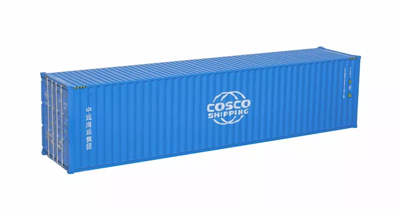 Atlas 3002582-5 COSCO 40' High-Cube Containers Blue/White limited O Scale NEW