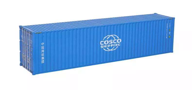 Atlas 3002582-6 COSCO 40' High-Cube Containers Blue/White limited O Scale NEW