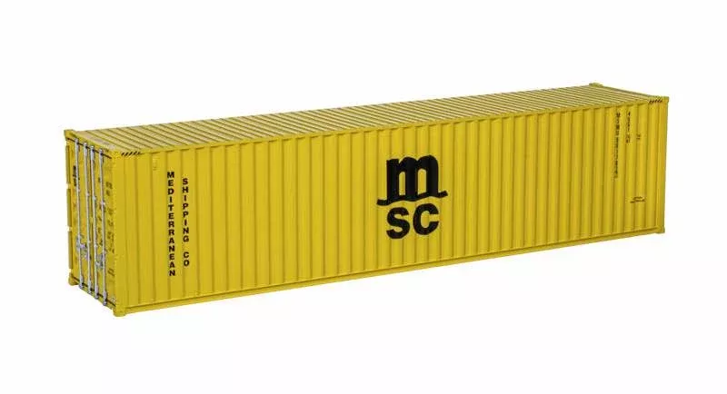 Atlas 3002585-5 MSC 40' High-Cube Containers Yellow/Black O SCALE NEW