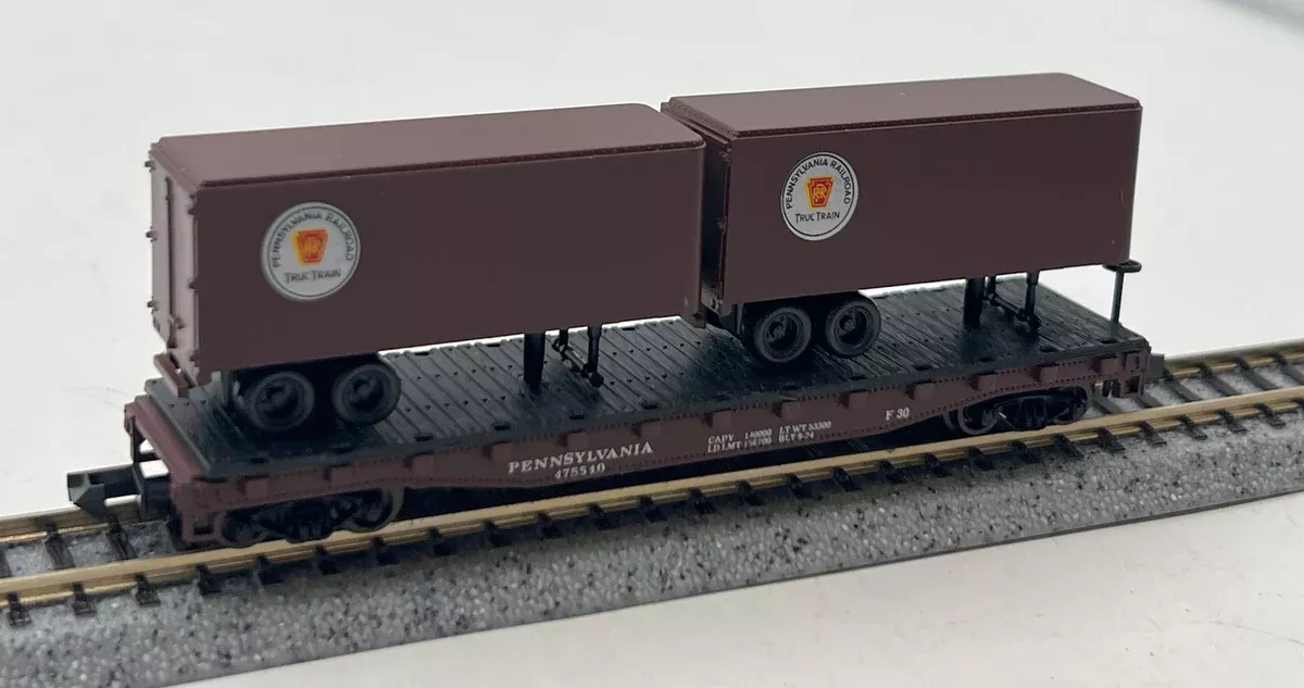 Atlas 3751 Pennsylvania PRR Piggyback Flatcar, N scale Like New