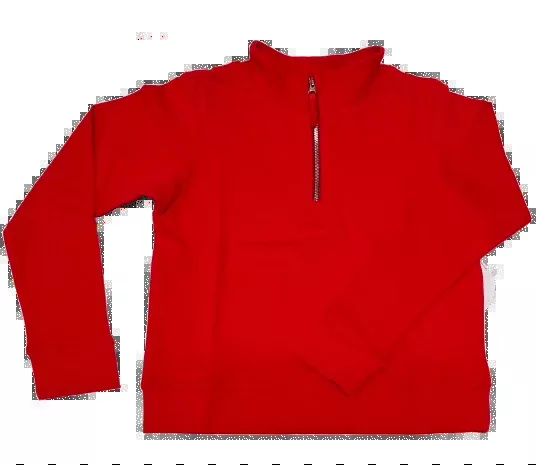 Azarhia French Terry Quarter Zip Sweatshirt - Red