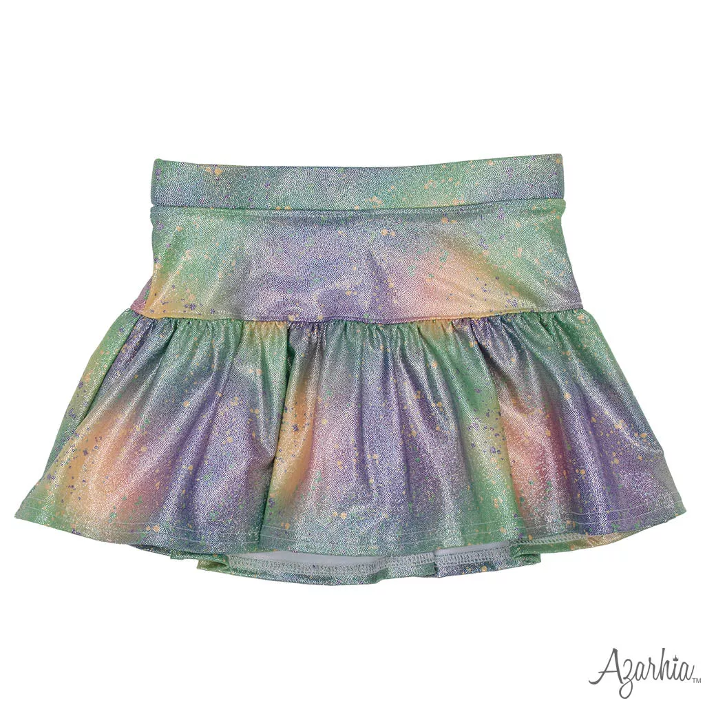 Azarhia Mardi Gras- Shimmer Splatter Skort