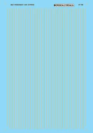 B&O Stripes for Passenger Cars 1949-70