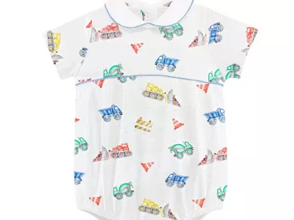 Baby Club Chic Construction bubble w/round collar