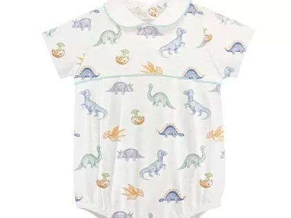 Baby Club Chic Dino bubble w/round collar
