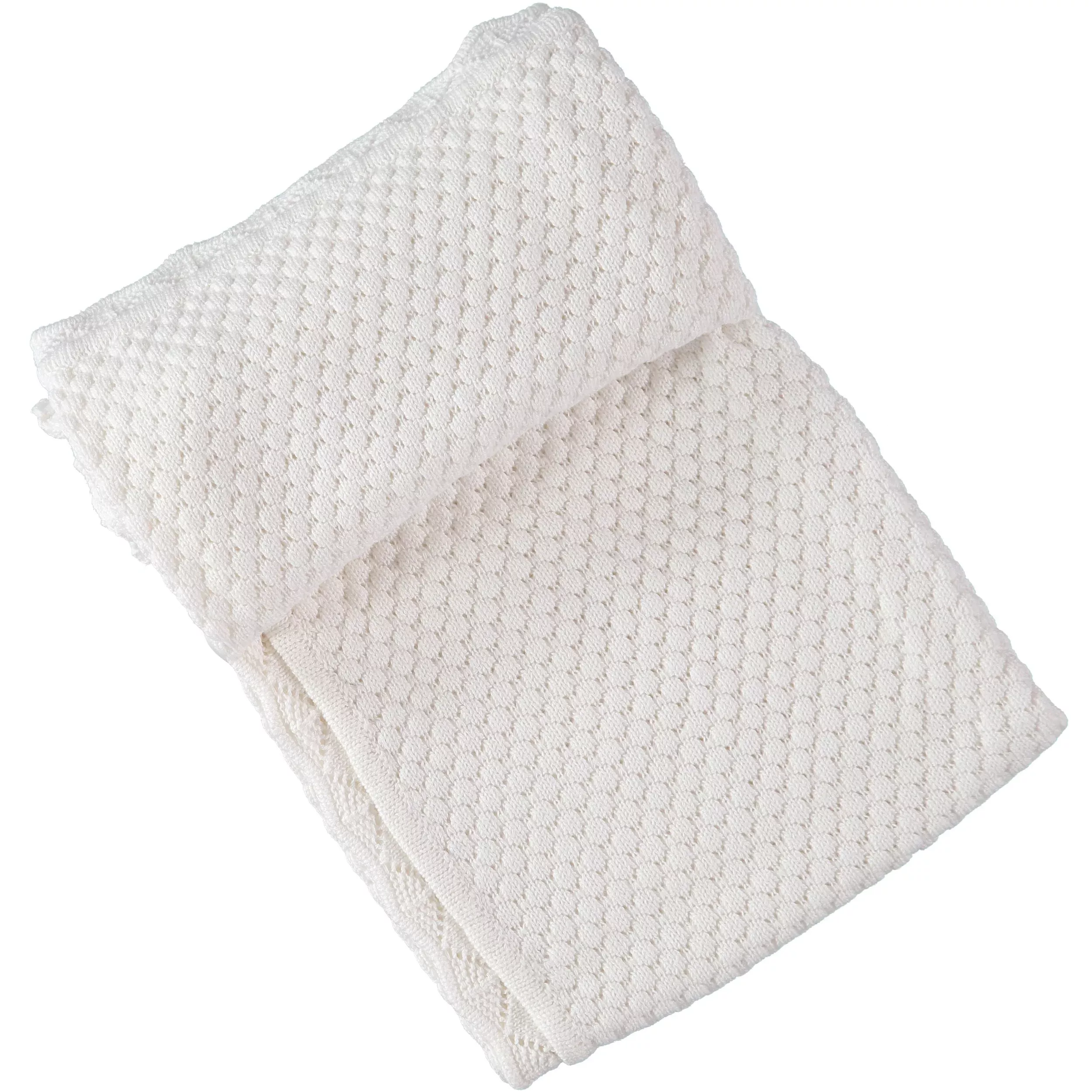 Baby Dove Popcorn Knit Blanket