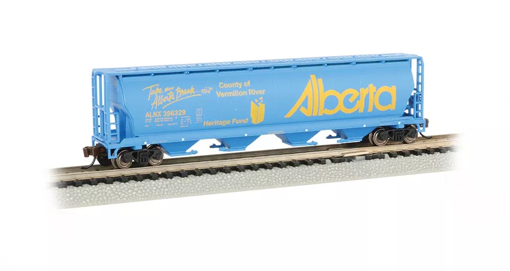 Bachmann 19158 4 BAY CYLINDRICAL GRAIN HOPPER - ALBERTA - VERMILLION RIVER #396329 N SCALE NEW
