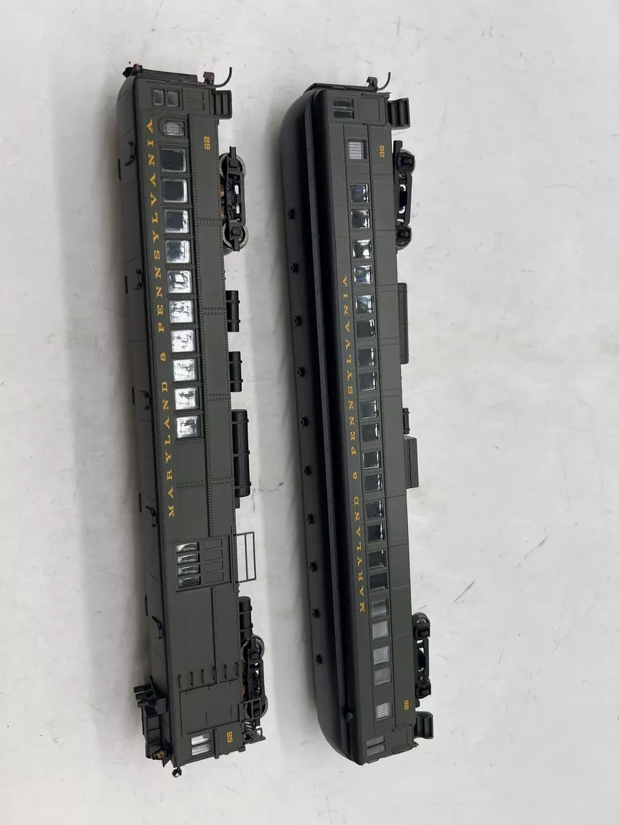 Bachmann Spectrum81424 MARYLAND & PENNSYLVANIA ma & pa EMC Gas Electric Doodlebug & Coach Trailer DCCHO Scale Like New