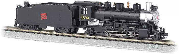 Baldwin 2-6-2 Prairie with Smoke - Standard DC -- Canadian National #3594 (black, silver, red)