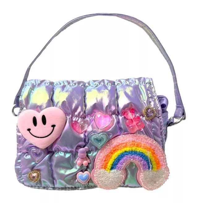 Bari Lynn Quilted Charm Crossbody Bag