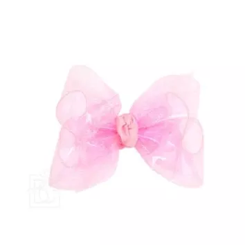 BC XL 5.5" Waterproof Bow on Alligator Clip - Pink