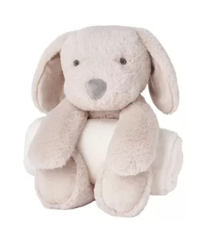 Bedtime Huggie Tan Plush Puppy & Blanket Set