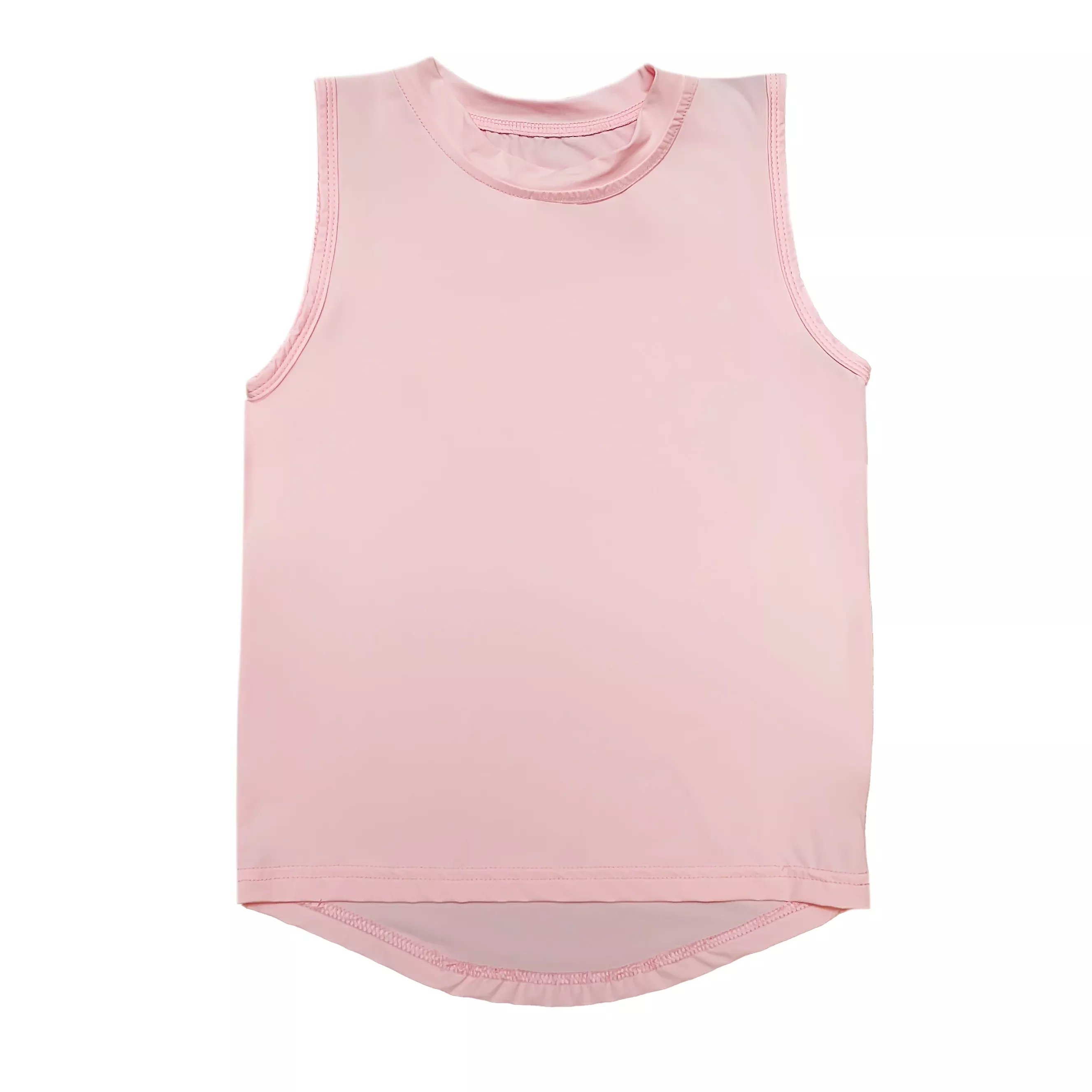 Belle Cher Athletic Light Pink High Low Tank Top