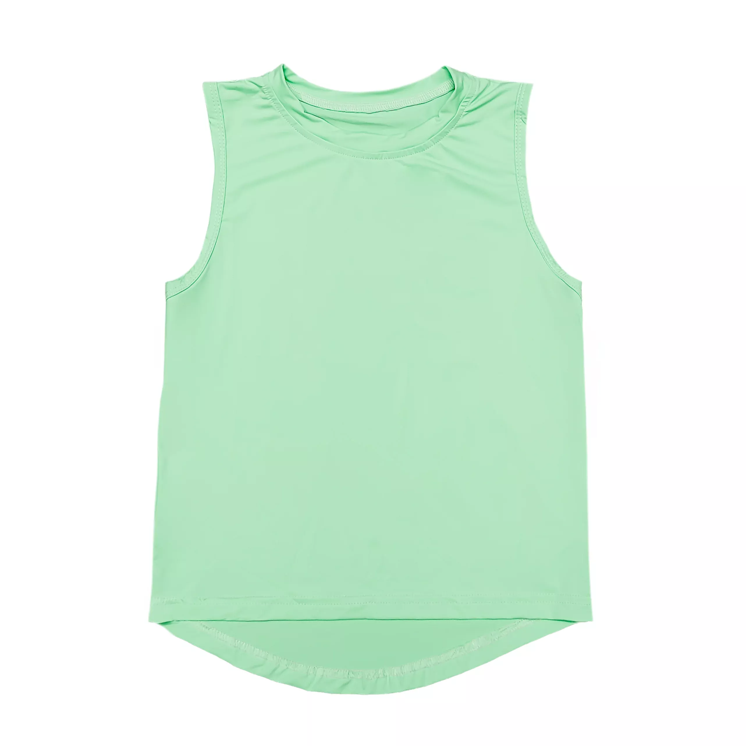 Belle Cher Athletic Neon Green High Low Tank Top