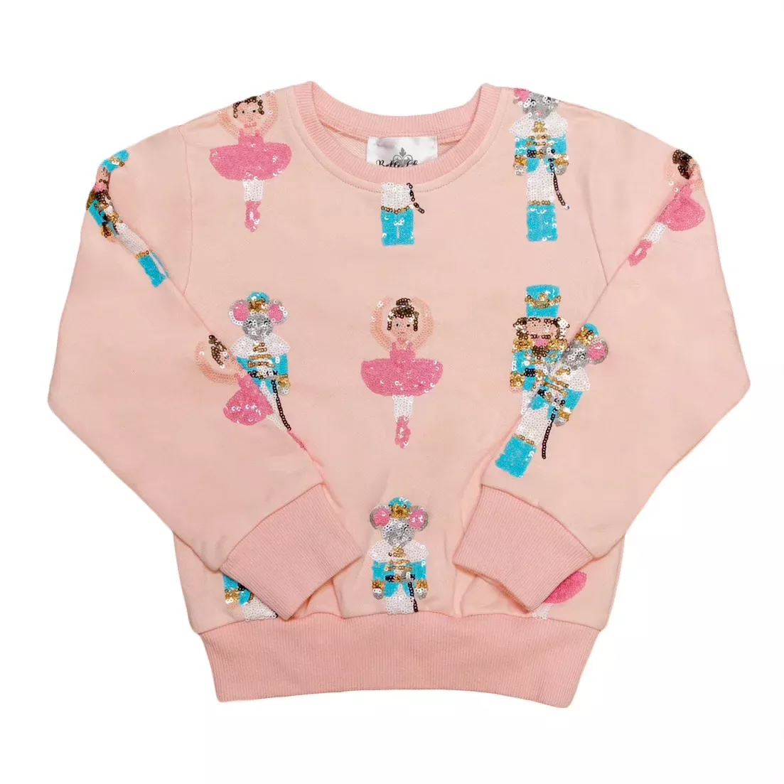 Belle Cher Pink Sequin Nutcracker Sweatshirt