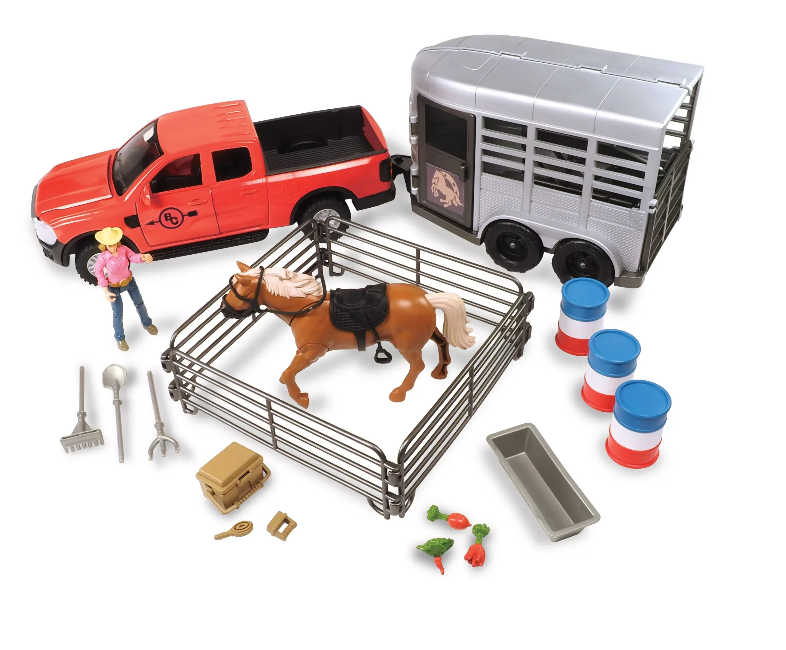 Big Country 24-Piece Truck & Horse Trailer Playset