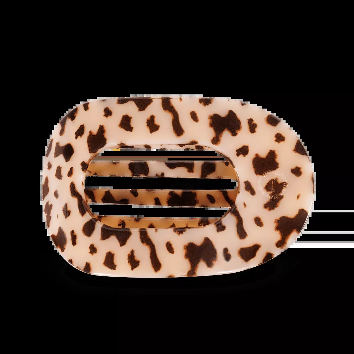 Blonde Tortoise Large Flat Round Comfort Lay Flat Hair Clip