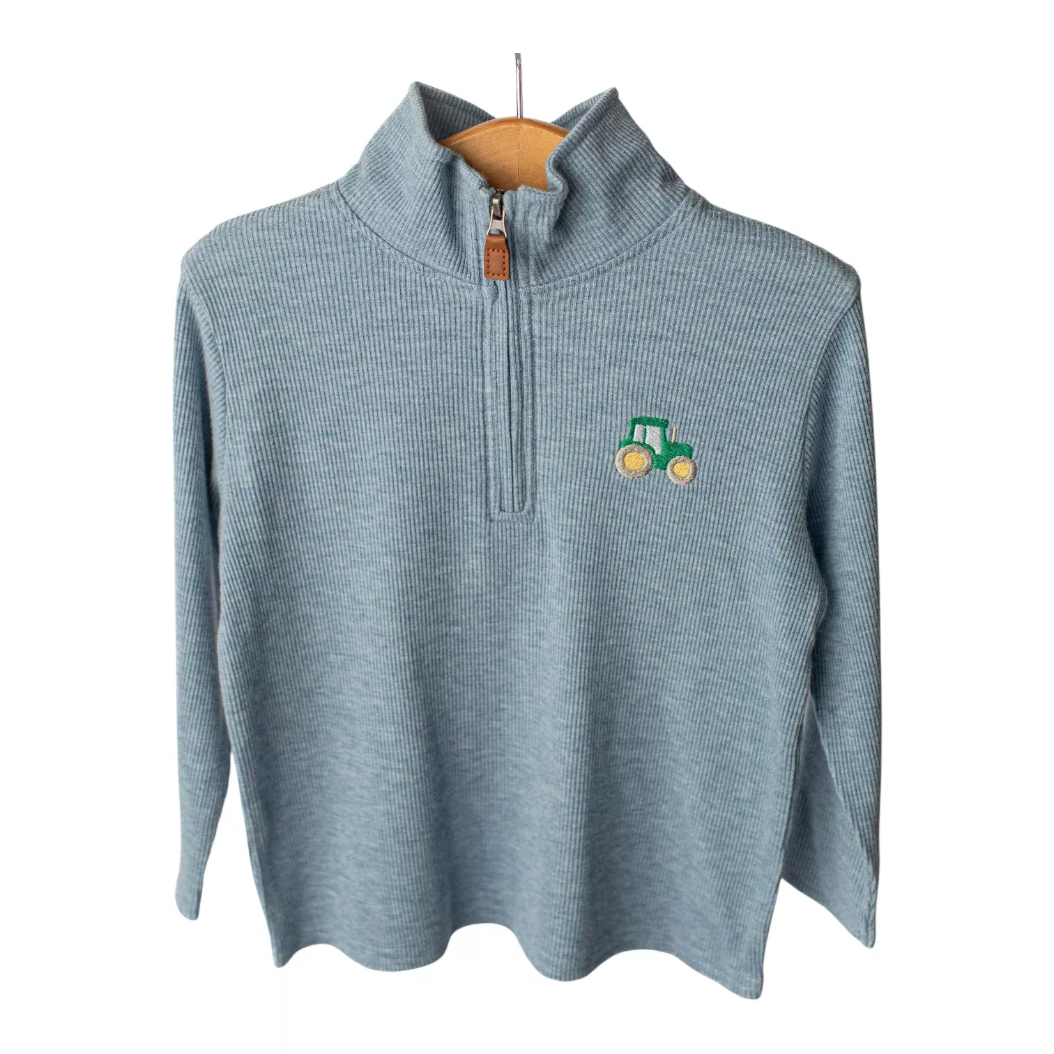 Boys Quarter Zip Pullover - Tractor