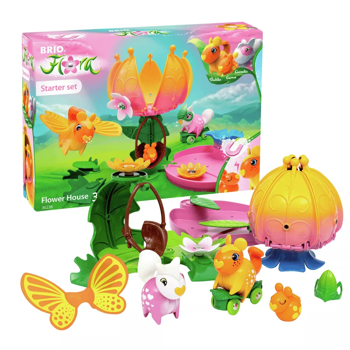 BRIO Flora Flower House Magnetic Modular Garden Play Set