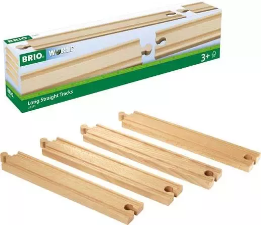 BRIO World Train Tracks Long Straight Tracks