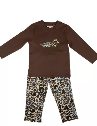 Camo Duck Applique Pant Set
