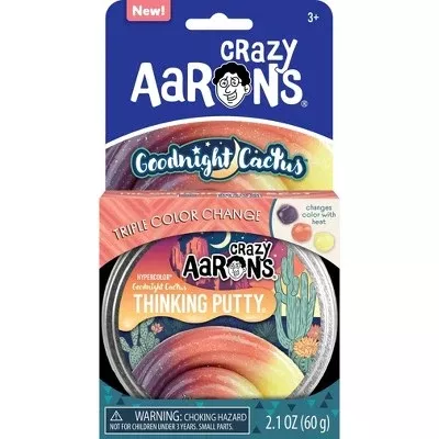 Crazy Aaron's Goodnight Cactus Thinking Putty Glow-in-the-Dark 2 oz