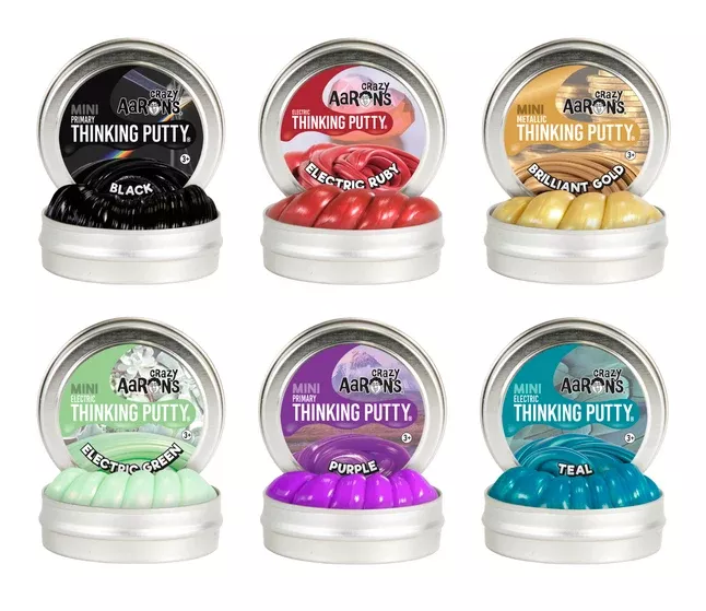 Crazy Aarons Effects Mini Tin Putty Assortment - Thinking Putty 2in