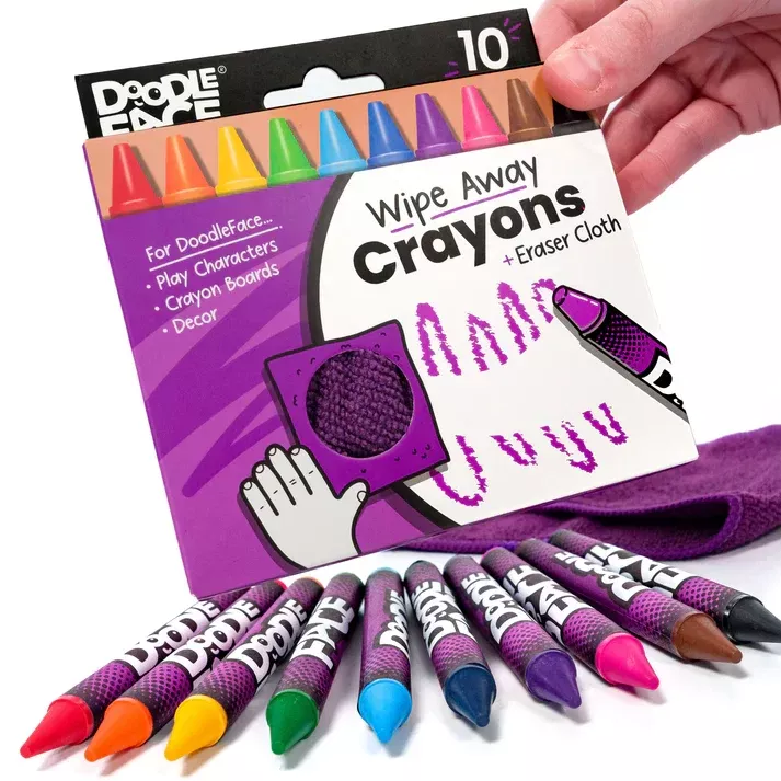 Doodleface Wipe Away Crayons