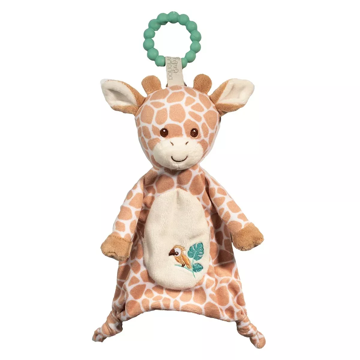 Douglas Georgie the Giraffe Plush Teether Toy with Silicone Ring