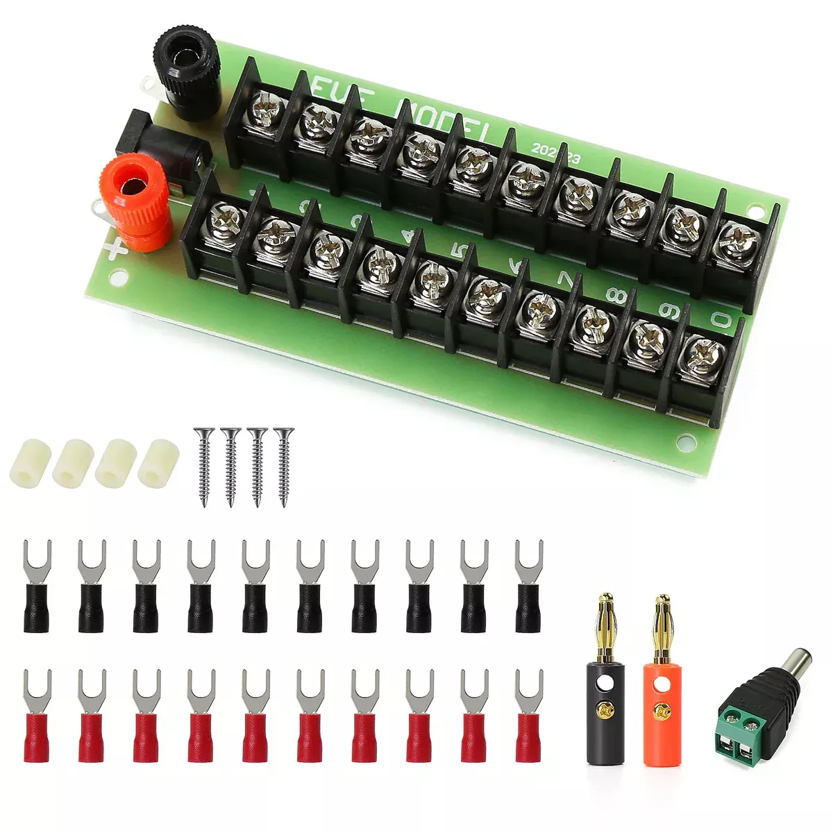 Evemodel 202323 Power Distribution Board 3 Inputs 2 x 10 Outputs for DC AC Voltage 2 pack limitedNEW