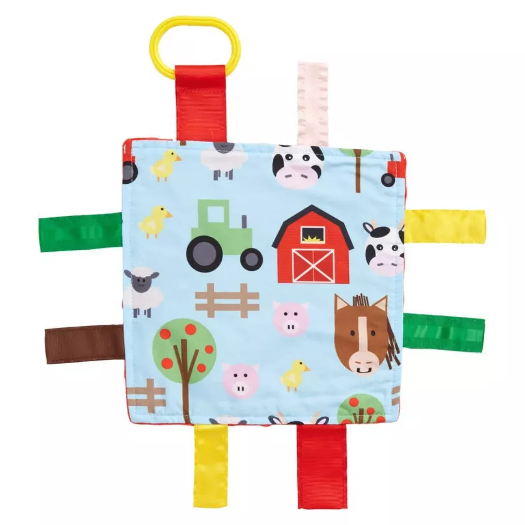 Farm Crinkle Tag Square Infant Toy