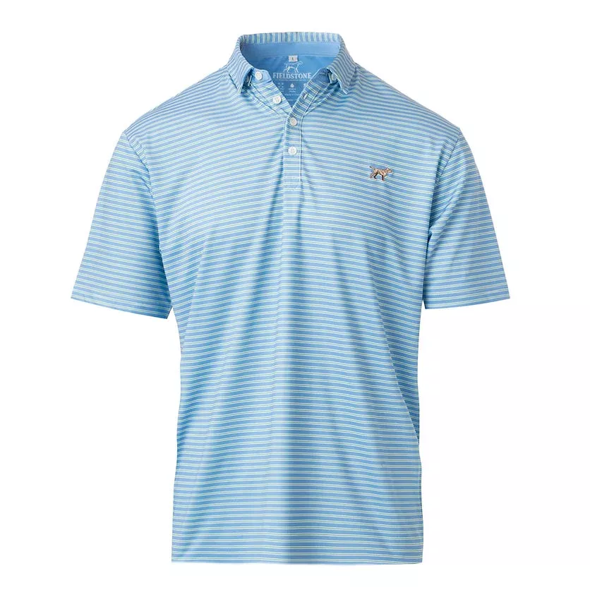 Fieldstone Youth Carlisle Polo - Blue/Green