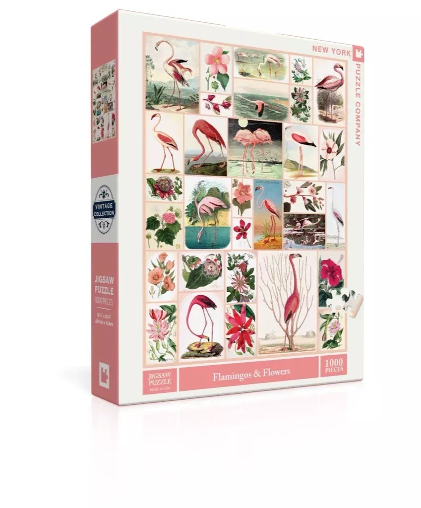 Flamingos and Flowers (1000 Piece) Puzzle