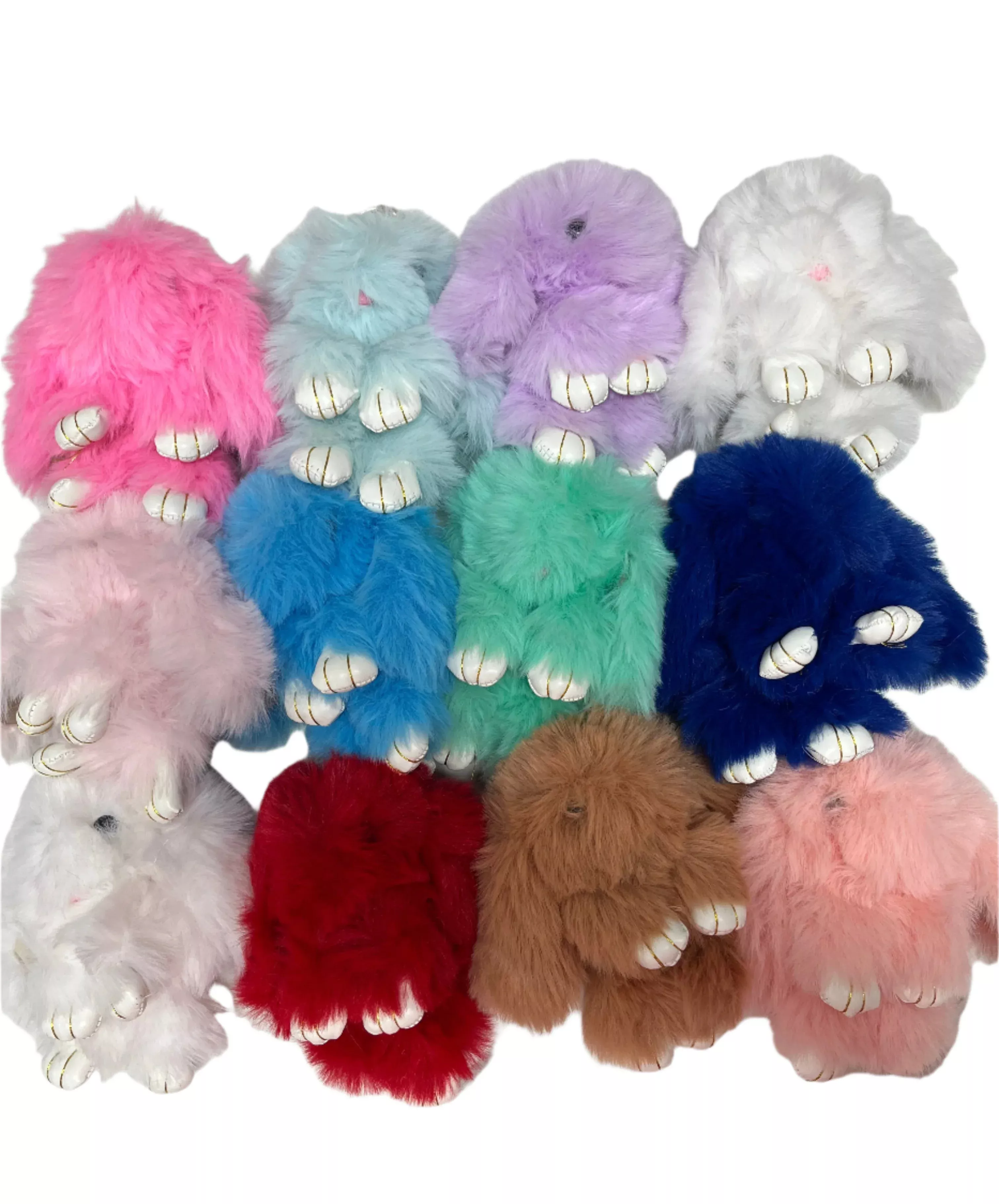 Fluffy Faux Fur Bunny Rabbit Keychains