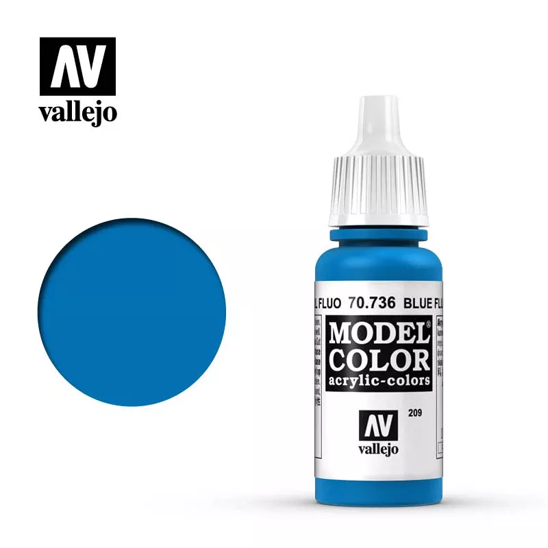 Fluorescent Blue (#209) Model Color Acrylic Paint 17mL