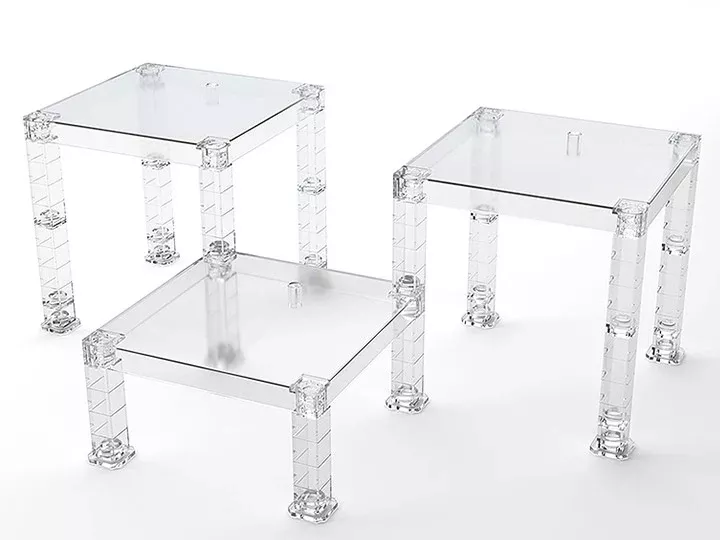 Good Smile Company The Simple Stand: Build-On Type 3-Pack (Translucent Clear) Base