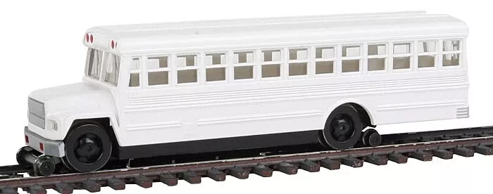 HO Maintenance-of-Way High Railer Bus Standard DC White