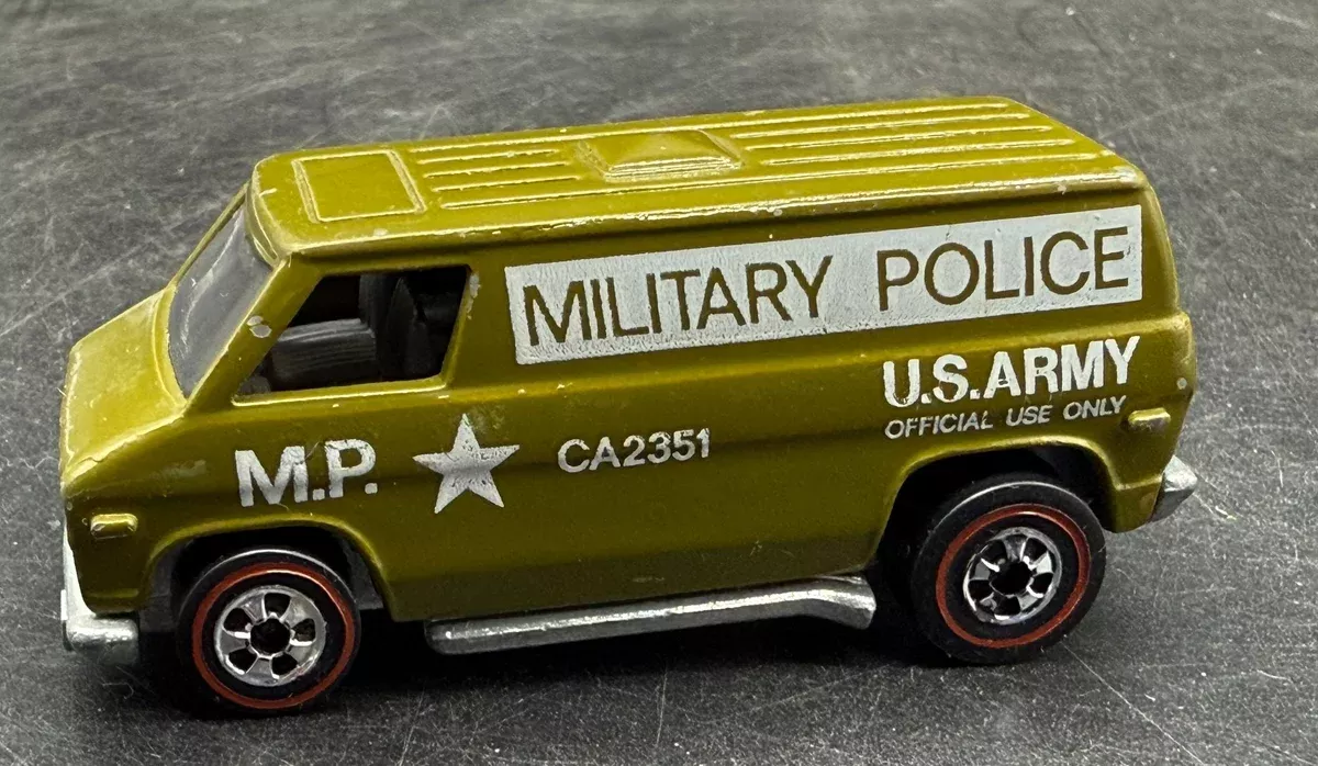 Hot Wheels 1974 Redline Military Police U.S. Army Van CA2351 1:64 Scale Excellent