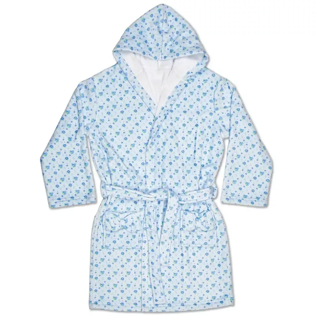 Iscream Blue Ditsy Plush Robe