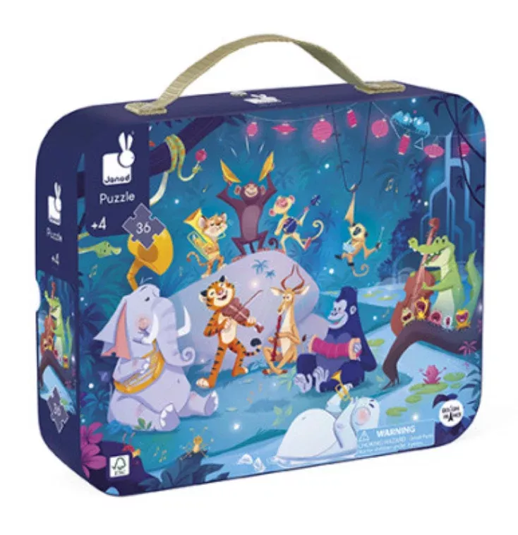 Janod Summer Festivities 36pc Suitcase Puzzle
