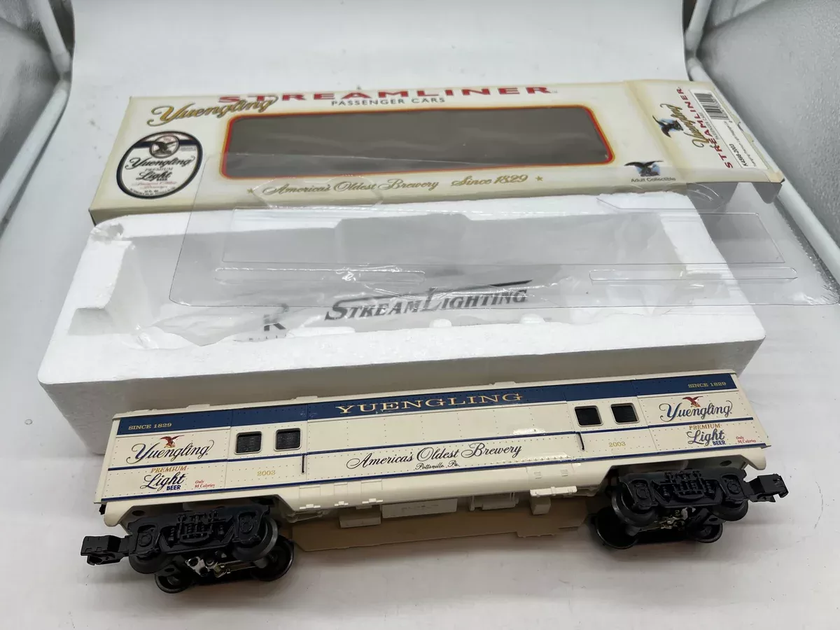 K-Line k4598-2003 YUENGLING PREMIUM LIGHT BEER BAGGAGE CAR #2003, no diaphragms O SCALE Used Excellent
